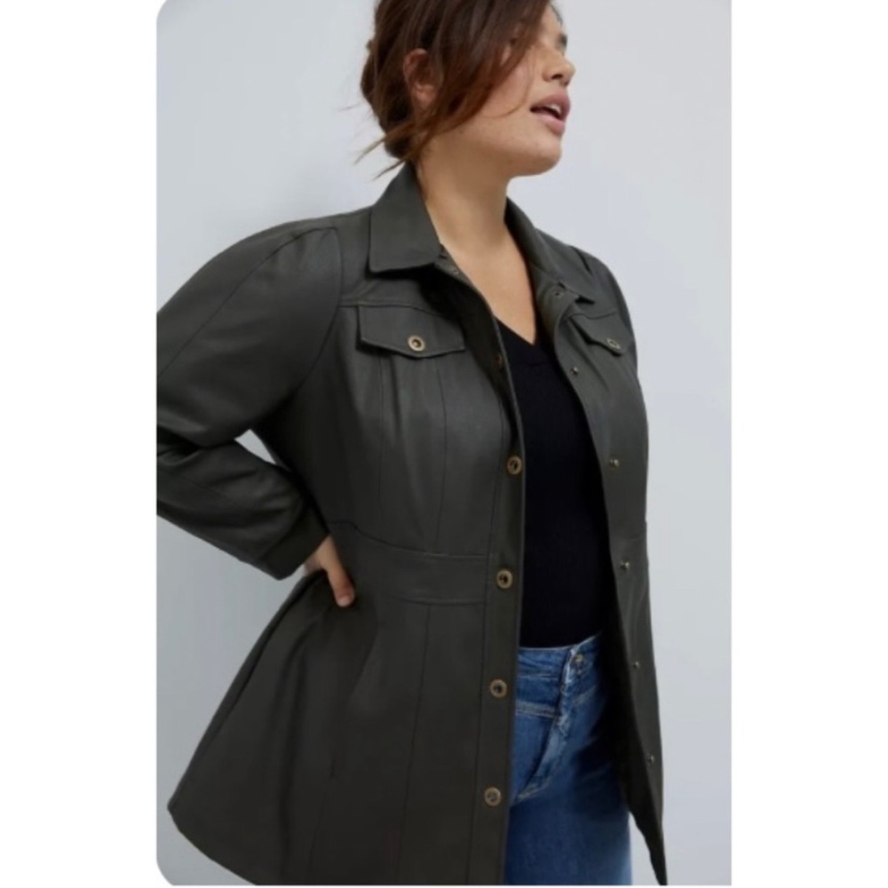 Anthropologie Kellie Faux Leather Jacket